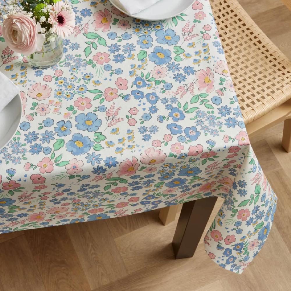 eminza Nappe rectangulaire coton enduit (150 x 250 cm) Corolle Multicolore