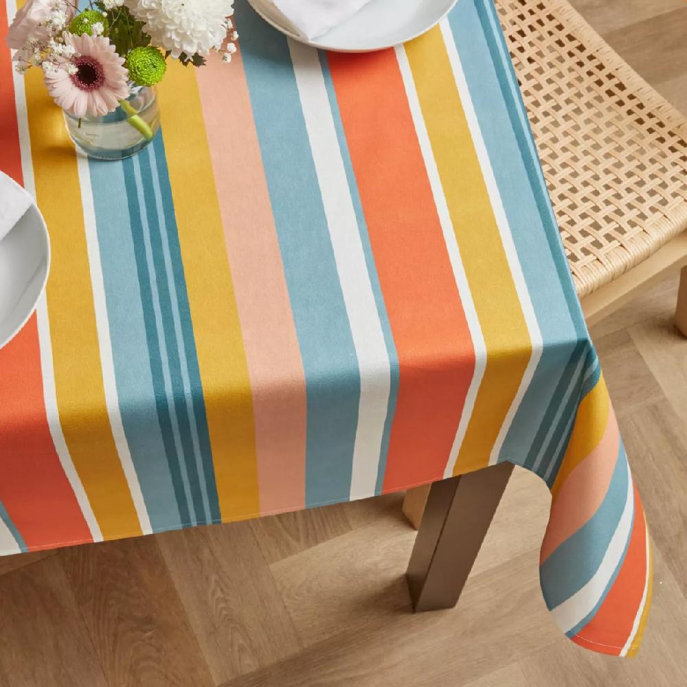 eminza Nappe rectangulaire coton enduit (150 x 250 cm) Mandarine Multicolore