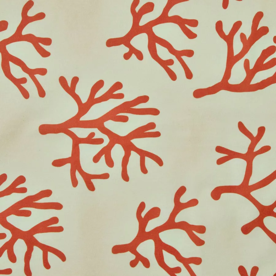 Eminza Nappe Rectangulaire Coton Enduit (150 X 250 Cm) Moorea Corail