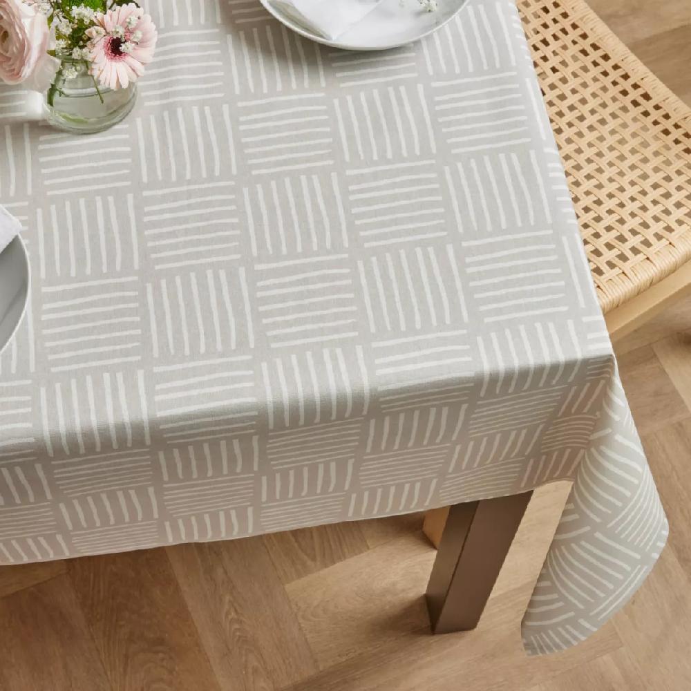 eminza Nappe rectangulaire coton enduit (150 x 250 cm) Paolo Beige