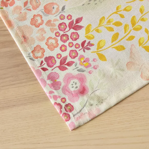 Eminza Nappe Rectangulaire Coton Enduit (150 X 250 Cm) Paquerettes Multicolore