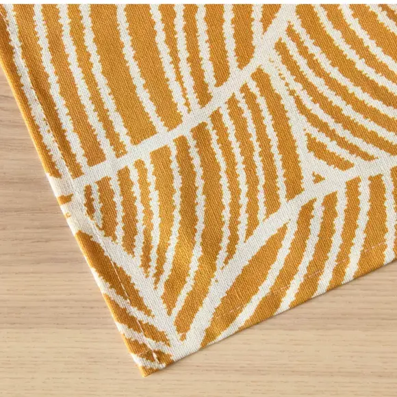 Eminza Nappe Rectangulaire Coton Enduit (150 X 250 Cm) Sarah Jaune Moutarde