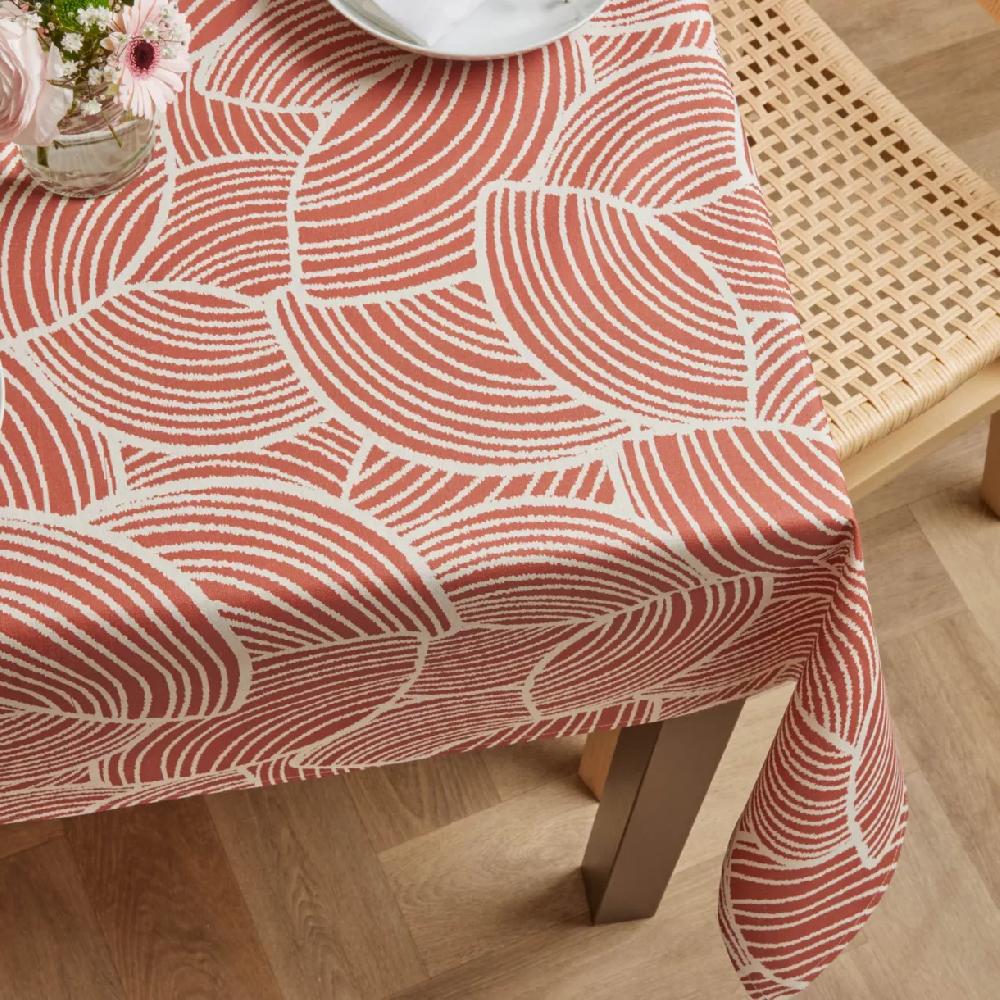 eminza Nappe rectangulaire coton enduit (150 x 250 cm) Sarah Terracotta