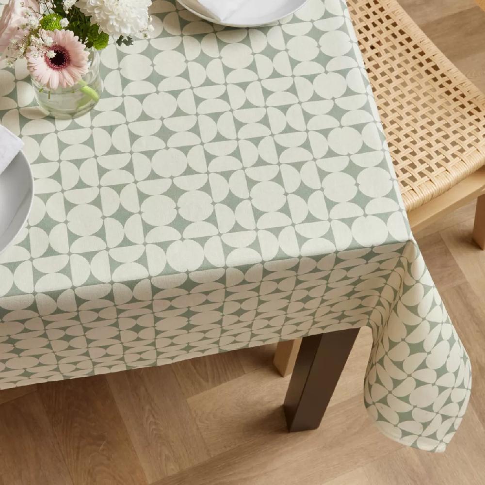 eminza Nappe rectangulaire coton enduit (150 x 250 cm) Sofia Verte
