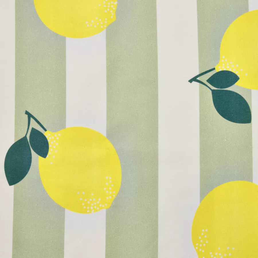 Eminza Nappe Rectangulaire Coton Enduit (150 X 350 Cm) Antibes Verte