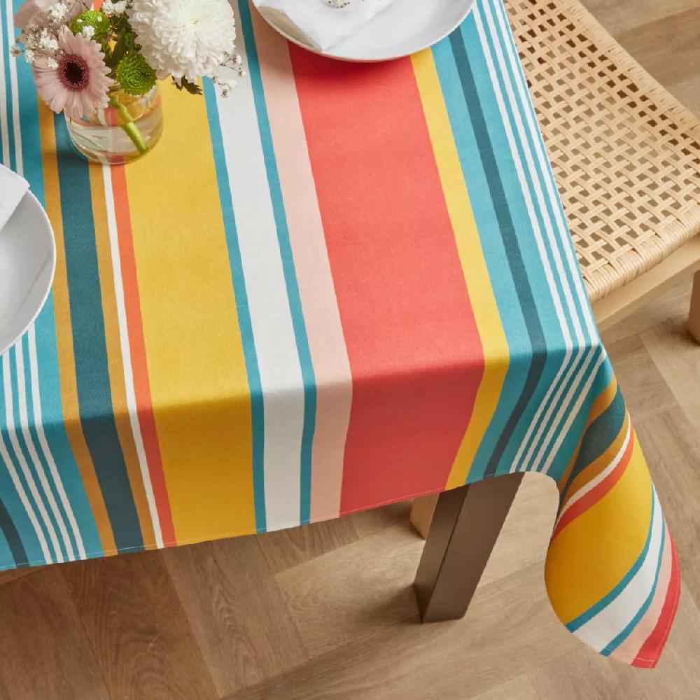 eminza Nappe rectangulaire coton enduit (150 x 350 cm) Bonifacio Multicolore
