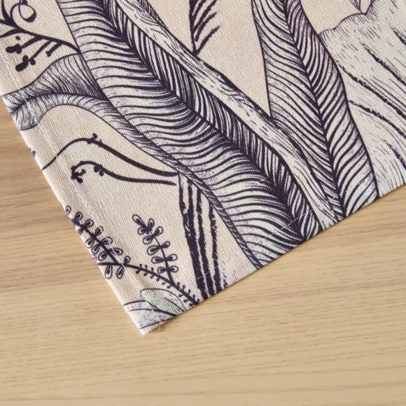 Eminza Nappe Rectangulaire Coton Enduit (150 X 350 Cm) Colibri Grise