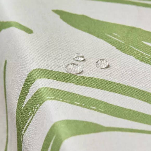 Eminza Nappe Rectangulaire Coton Enduit (150 X 350 Cm) Galice Vert Eucalyptus