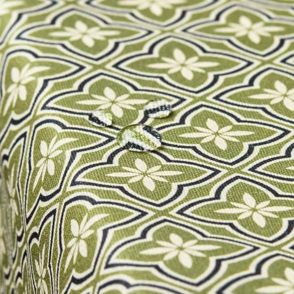 Eminza Nappe Rectangulaire Coton Enduit (150 X 350 Cm) Gloria Verte