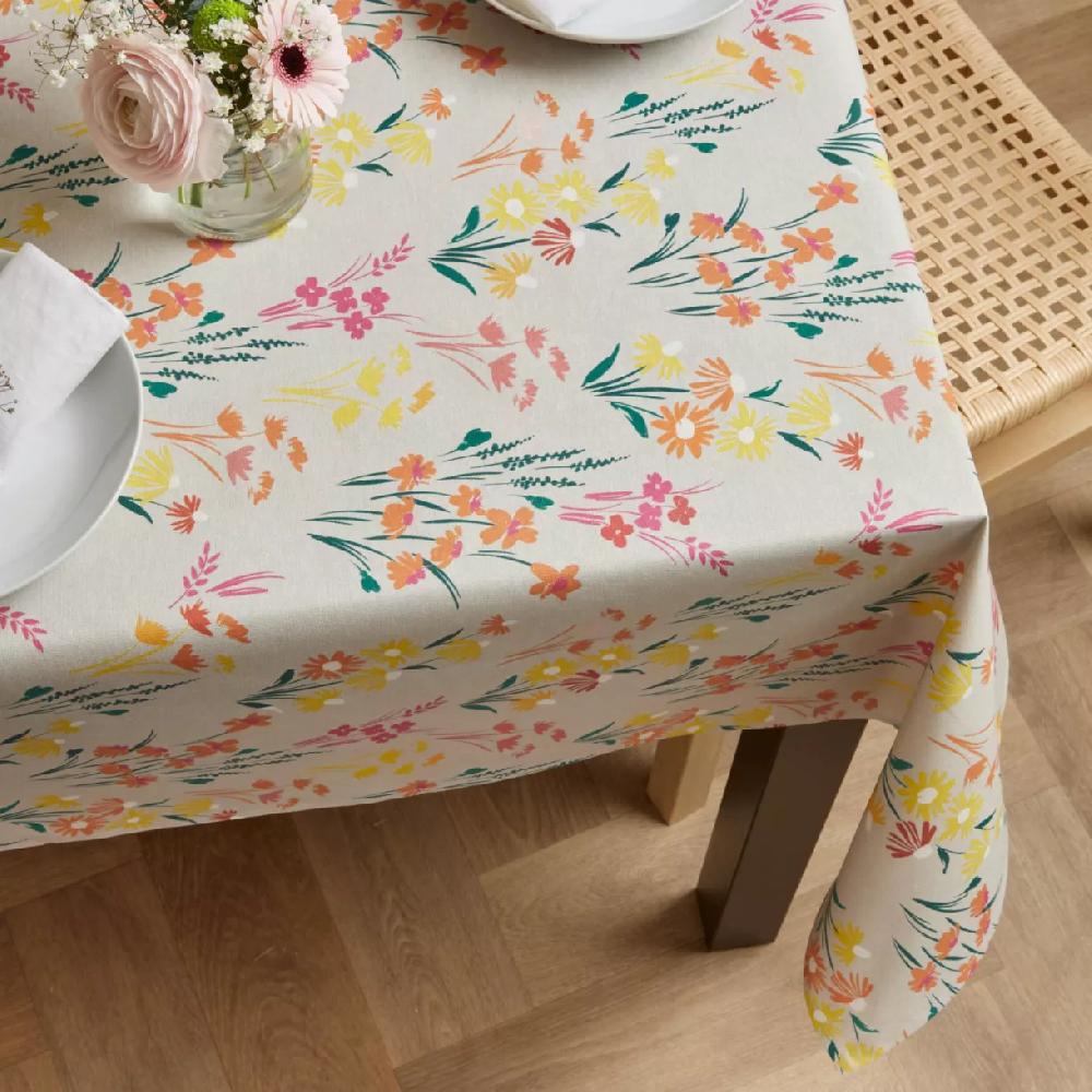 eminza Nappe rectangulaire coton enduit (150 x 350 cm) Juliette Beige