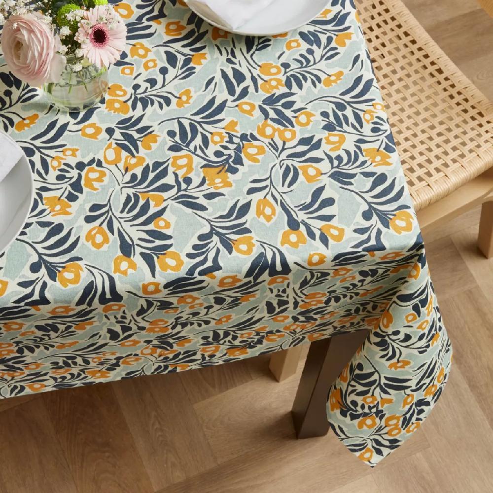 eminza Nappe rectangulaire coton enduit (150 x 350 cm) Mafalda Multicolore