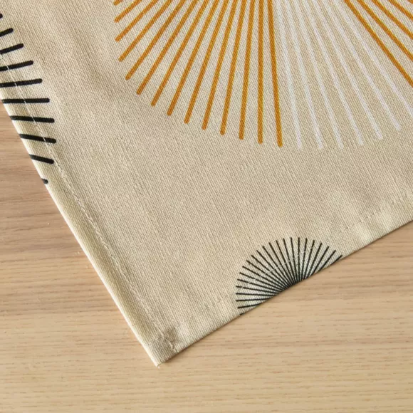 Eminza Nappe Rectangulaire Coton Enduit (150 X 350 Cm) Manhattan Beige