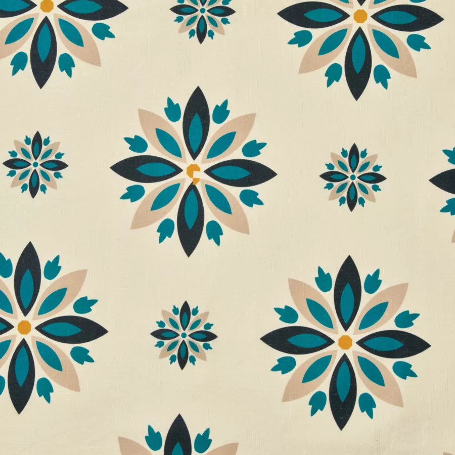Eminza Nappe Rectangulaire Coton Enduit (150 X 350 Cm) Porto Multicolore