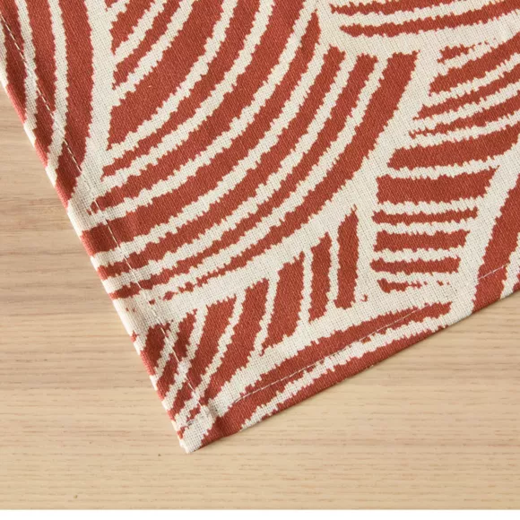 Eminza Nappe Rectangulaire Coton Enduit (150 X 350 Cm) Sarah Terracotta