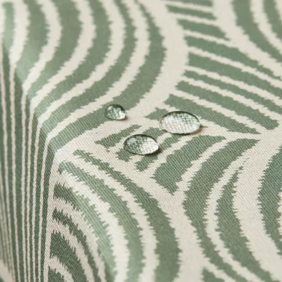 Eminza Nappe Rectangulaire Coton Enduit (150 X 350 Cm) Sarah Vert Eucalyptus