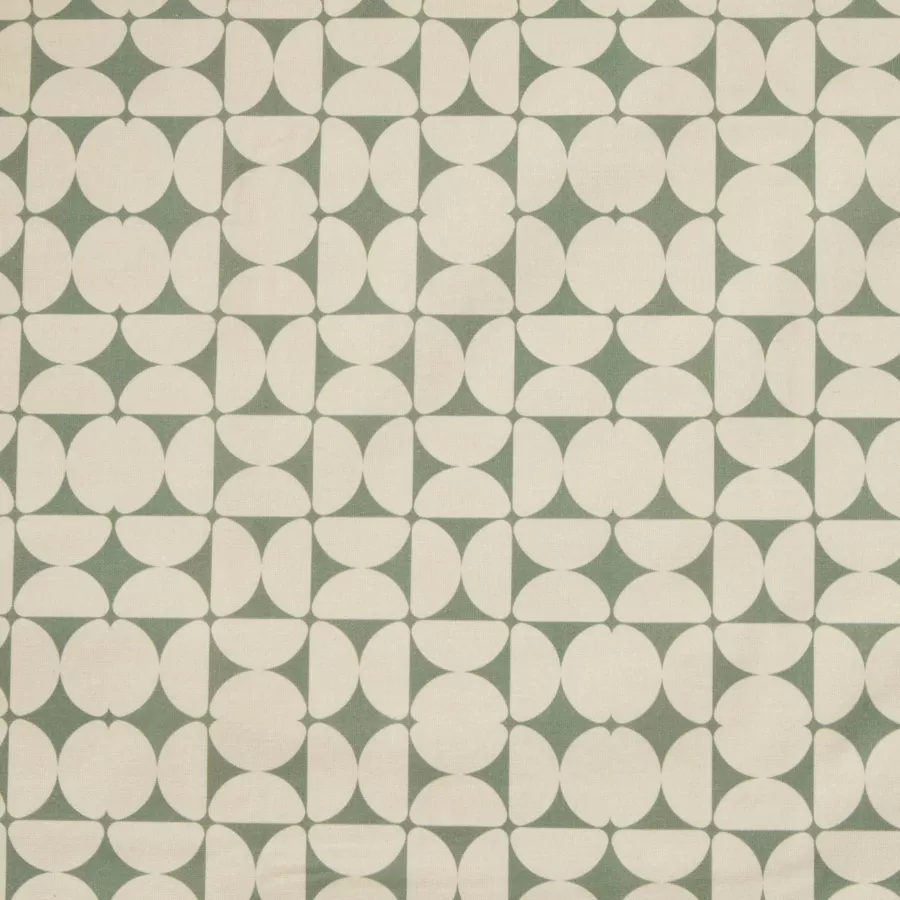 Eminza Nappe Rectangulaire Coton Enduit (150 X 350 Cm) Sofia Verte