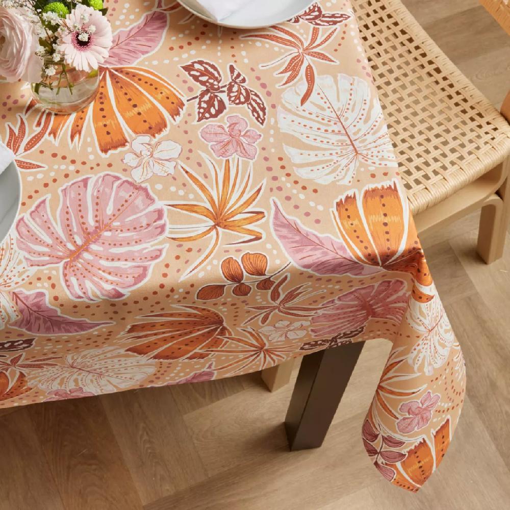 eminza Nappe rectangulaire coton enduit (150 x 350 cm) Tenerife Multicolore