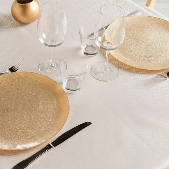 Eminza Nappe Rectangulaire Enduite (140 X 250 Cm) Azuline Ecru