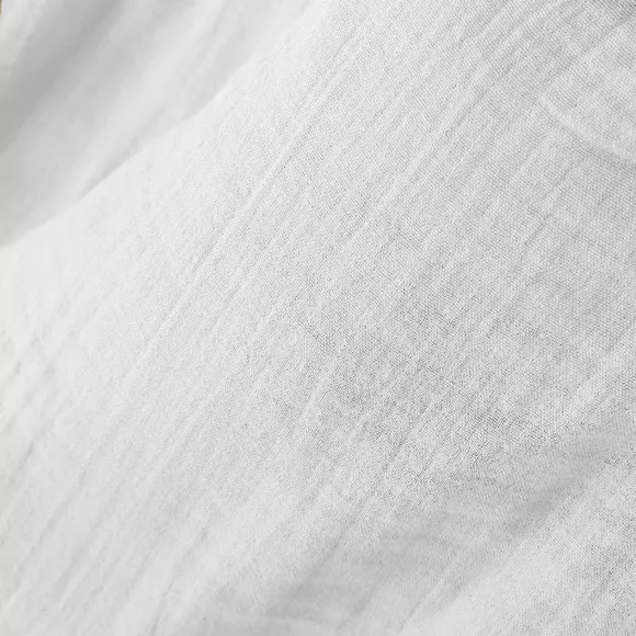 Eminza Nappe Rectangulaire Gaze De Coton (150 X 250 Cm) Gaïa Blanc Chantilly