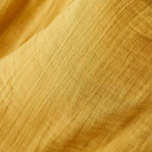 Eminza Nappe Rectangulaire Gaze De Coton (150 X 250 Cm) Gaïa Jaune Safran