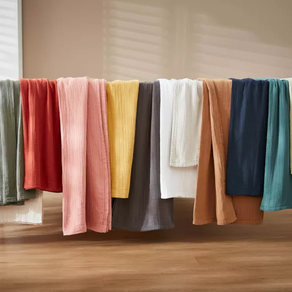 Eminza Nappe Rectangulaire Gaze De Coton (150 X 350 Cm) Gaïa Ficelle