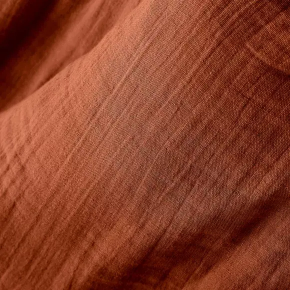 Eminza Nappe Rectangulaire Gaze De Coton (150 X 350 Cm) Gaïa Terracotta