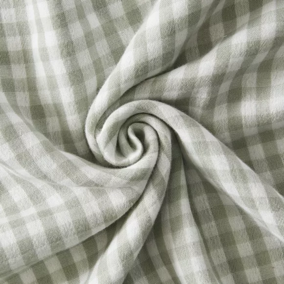 Eminza Nappe Rectangulaire Gaze De Coton (150 X 350 Cm) Vickie Vert Eucalyptus