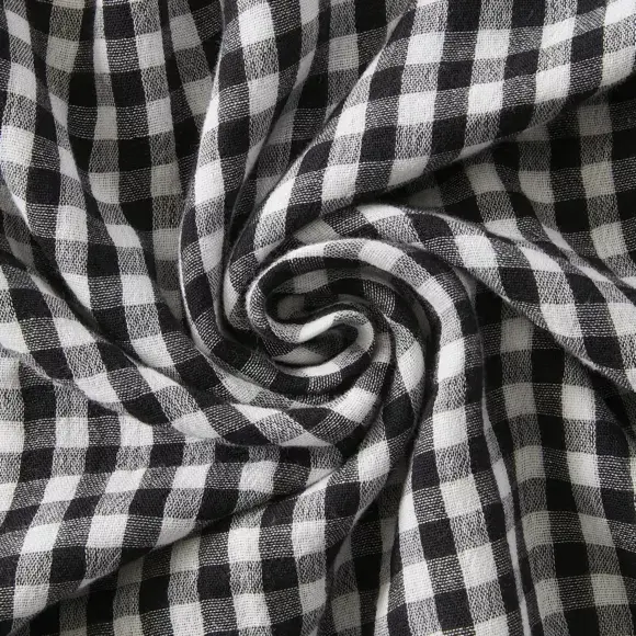 Eminza Nappe Rectangulaire Gaze De Coton (150 X 350 Cm) Vickie Noire