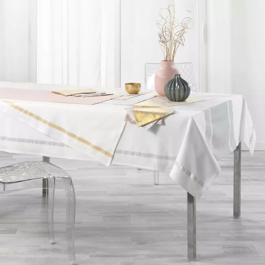 Eminza Nappe Rectangulaire (L240 Cm) Elegancia Argent