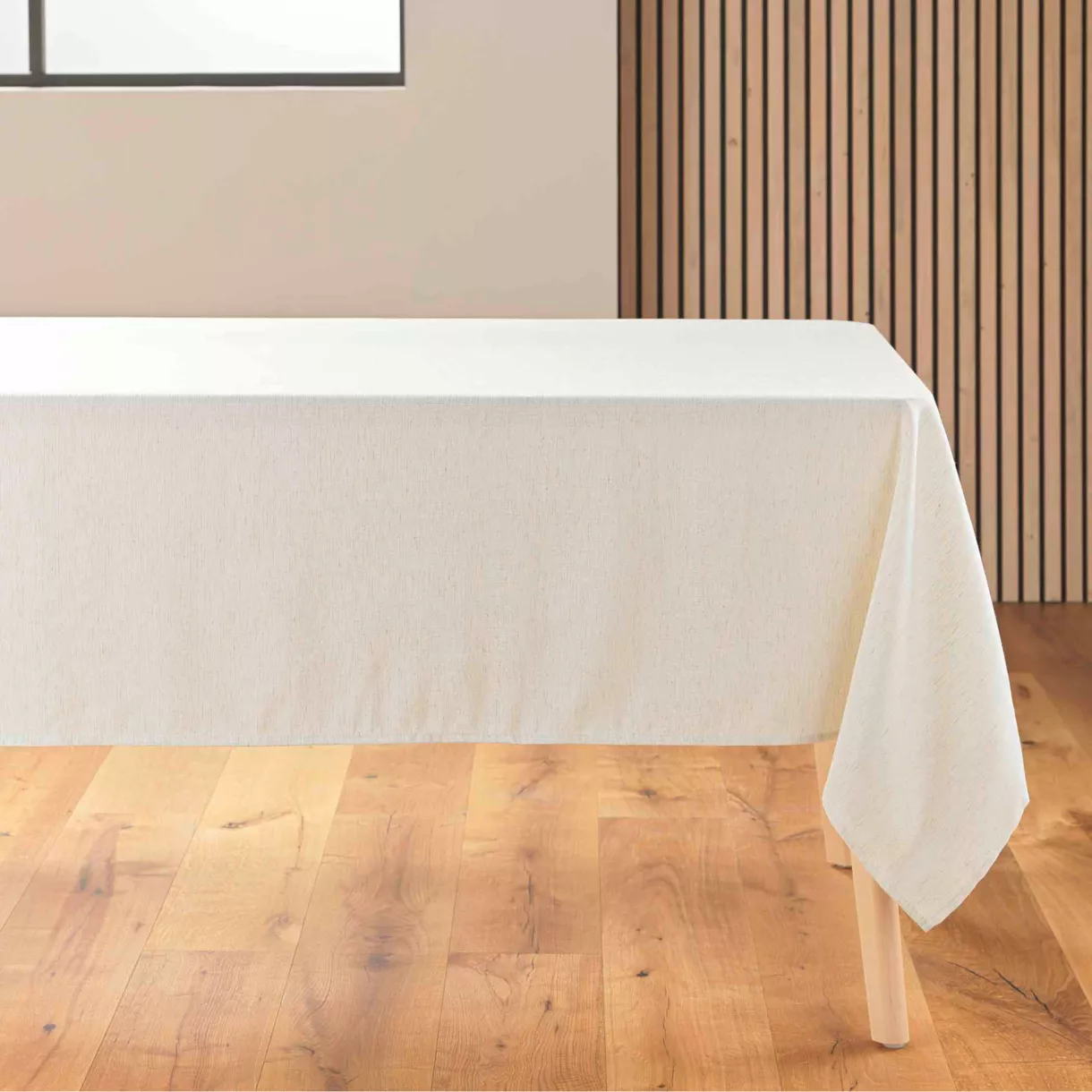 eminza Nappe rectangulaire lin (140 x 240 cm) Pauline Ecru