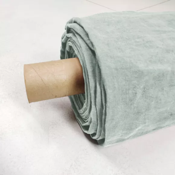 Eminza Nappe Rectangulaire Lin Lavé (170 X 250 Cm) Louise Vert Eucalyptus