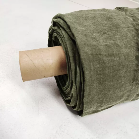 Eminza Nappe Rectangulaire Lin Lavé (170 X 250 Cm) Louise Vert Romarin