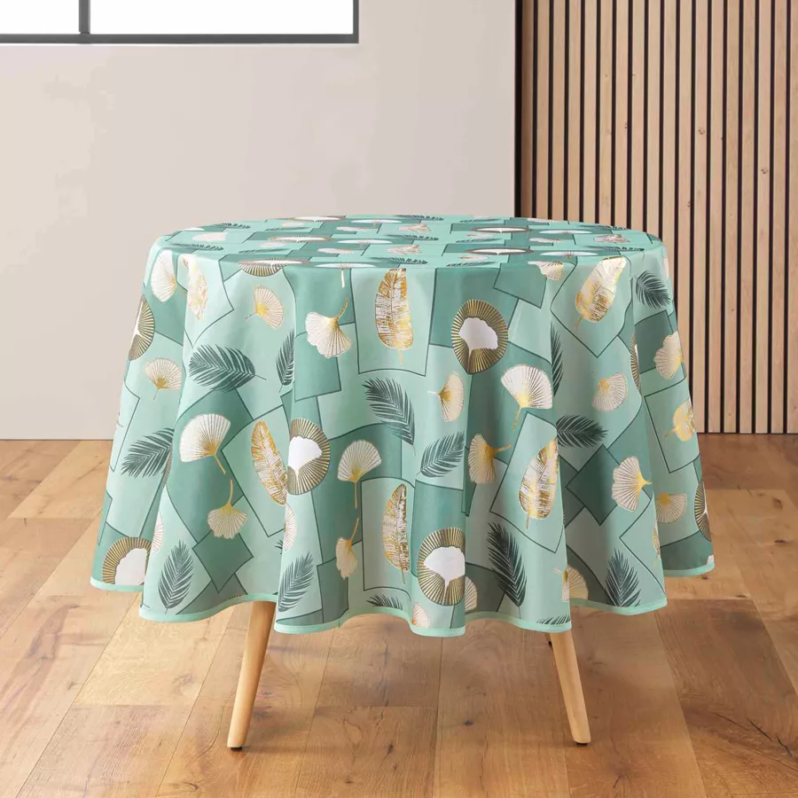 Eminza Nappe Ronde Anti Tache (180 Cm) Natane Vert Sauge