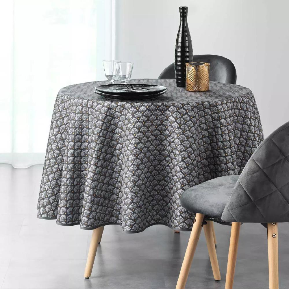 eminza Nappe ronde anti tache (D180 cm) Artchic Gris anthracite