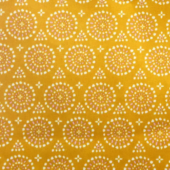 Eminza Nappe Ronde Anti Tache (D180 Cm) Etnik Jaune Ocre