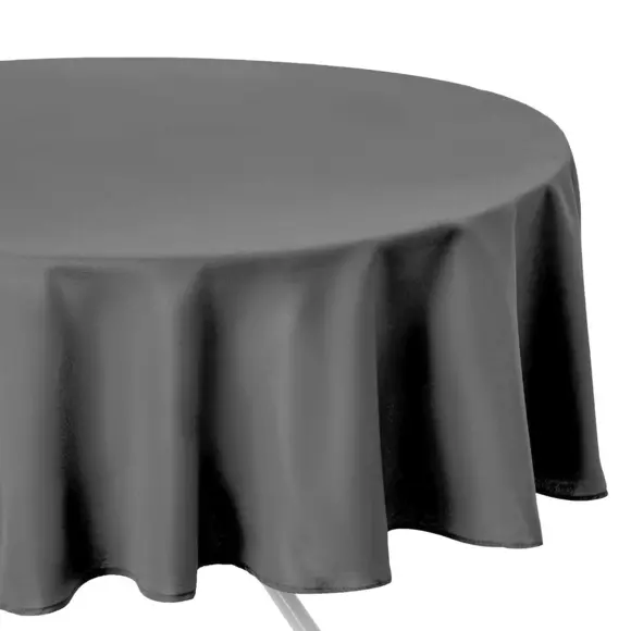 Eminza Nappe Ronde Anti Tache (D180 Cm) Lina Gris Ardoise