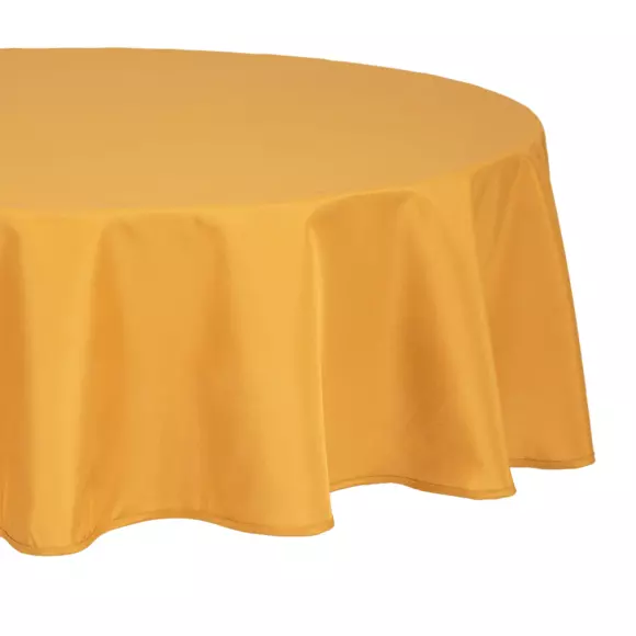 Eminza Nappe Ronde Anti Tache (D180 Cm) Mina Jaune Ocre