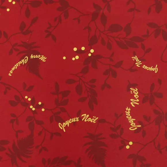 Eminza Nappe Ronde Anti Tache (D180 Cm) Réveillon Rouge