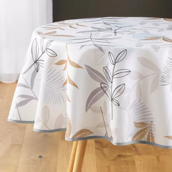 Eminza Nappe Ronde Anti-taches (D180 Cm) Miraline Grise