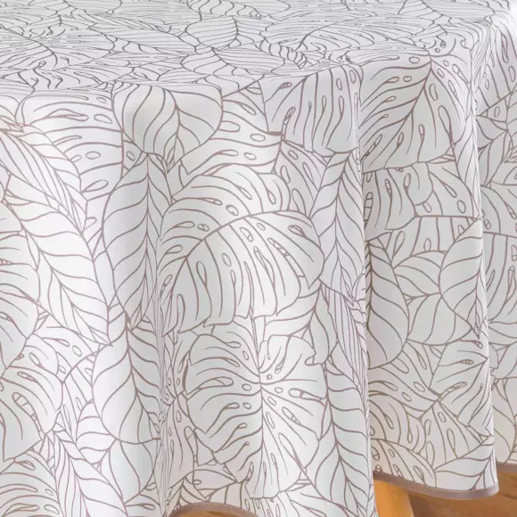 Eminza Nappe Ronde Anti-taches (D180 Cm) Solea Blanche