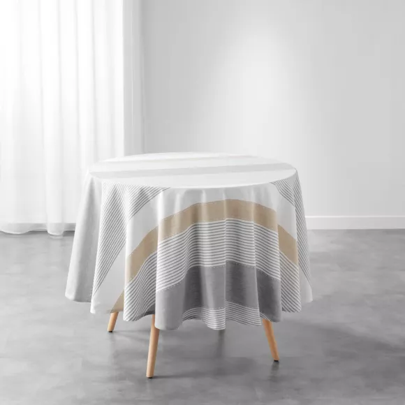 Eminza Nappe Ronde Coton Tissé (180 Cm) Iliade Blanche