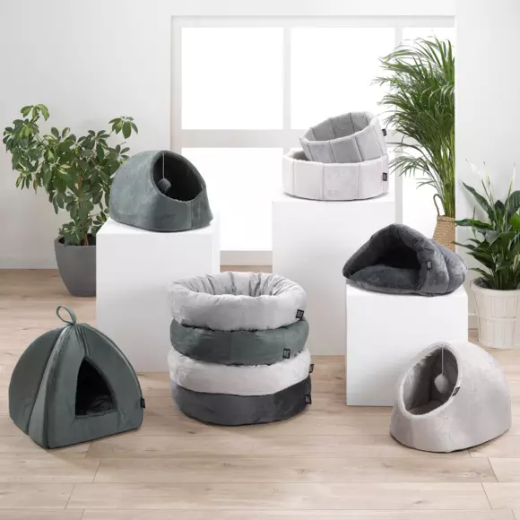 Eminza Niche D'intérieur Avec Jouet Pour Chat Sweet Cat L35 Cm Anthracite