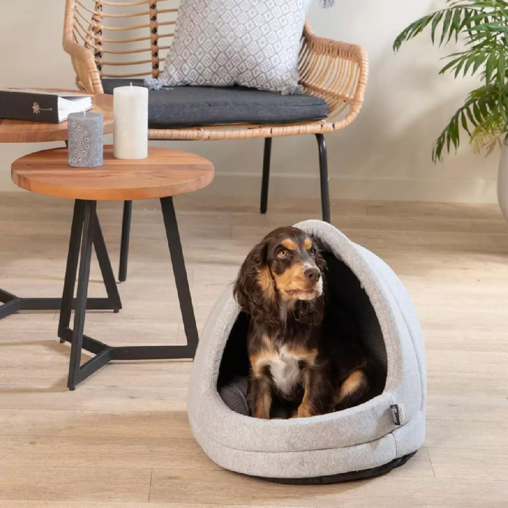 eminza Niche d'intérieur pour chat Graphène L35 cm Gris