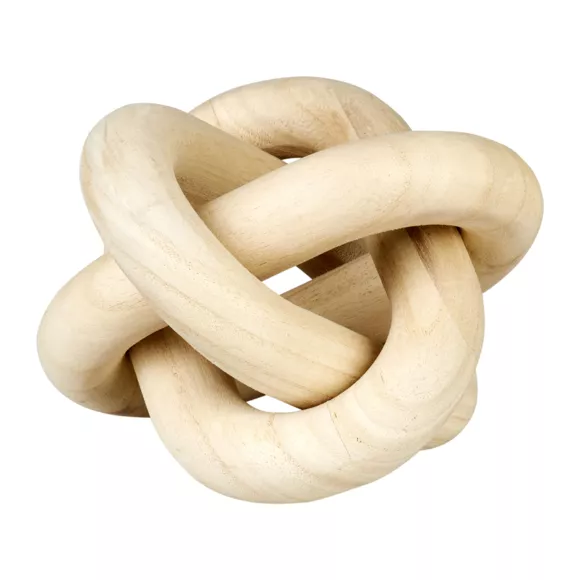 Eminza Nœud En Bois à Poser (15 X 15 Cm) Chaîne Beige