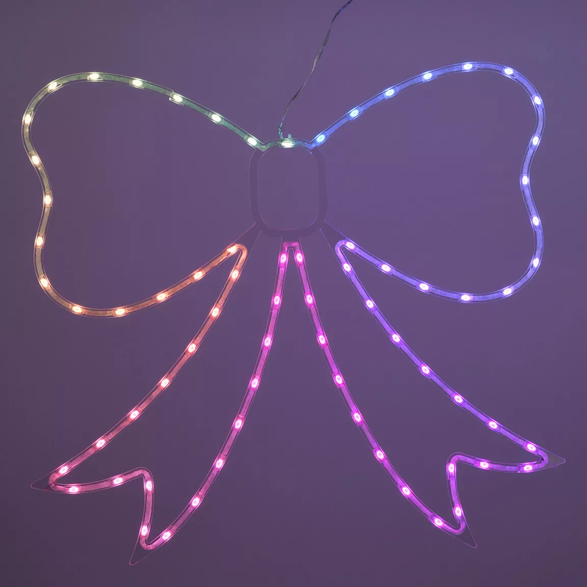 eminza Nœud papillon lumineux néon 71 LED H60 cm Multicolore