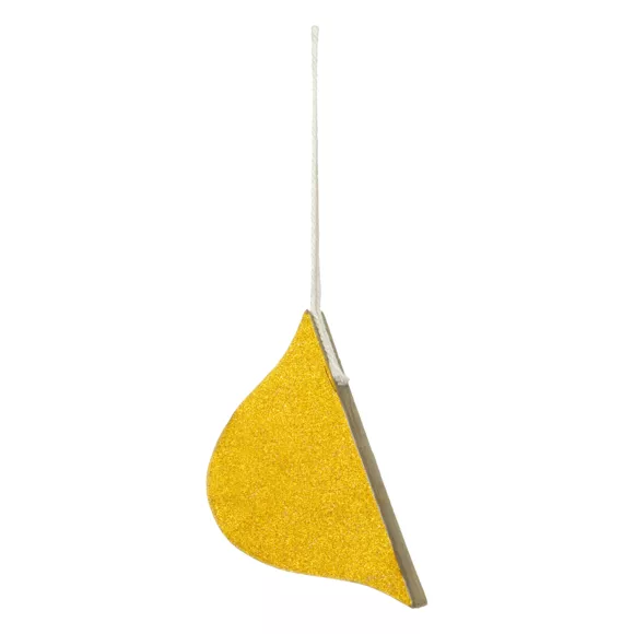 Eminza Oignon En Papier à Suspendre (H9 Cm) Fermeture Magnétique Beige Doré