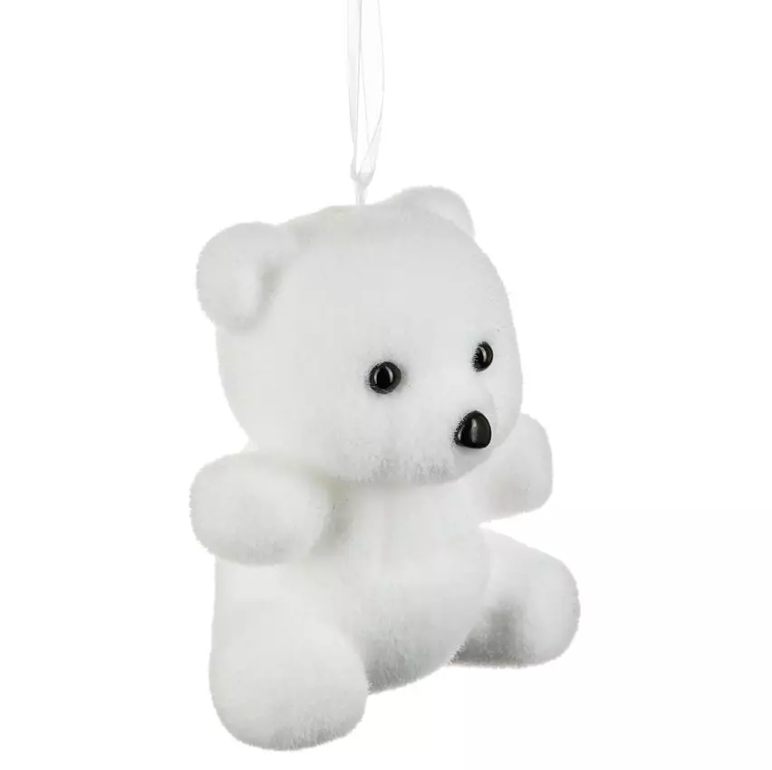 eminza Ours polaire à suspendre (H13 cm) Cannelito Blanc