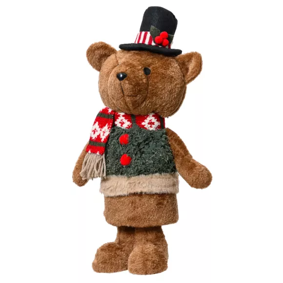 Eminza Ourson De Noël Déco (H46 Cm) Teddy En Beau Costume