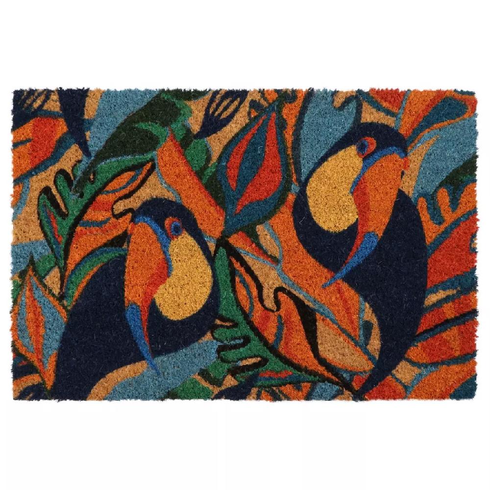 eminza Paillasson Coco (40 x 60 cm) Toucan Multicolore
