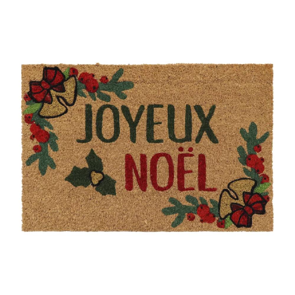 eminza Paillasson de Noël coco (40 x 60 cm) Joyeux Noël Multicolore